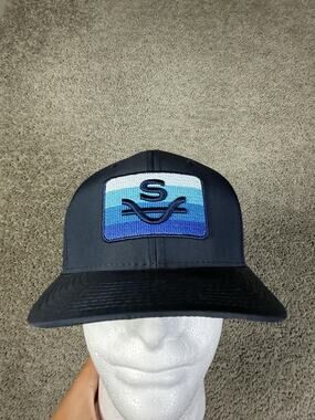 Pukka Hat Cap Snap Back Mens One Size Blue Twill Polyester Adjustable Patch